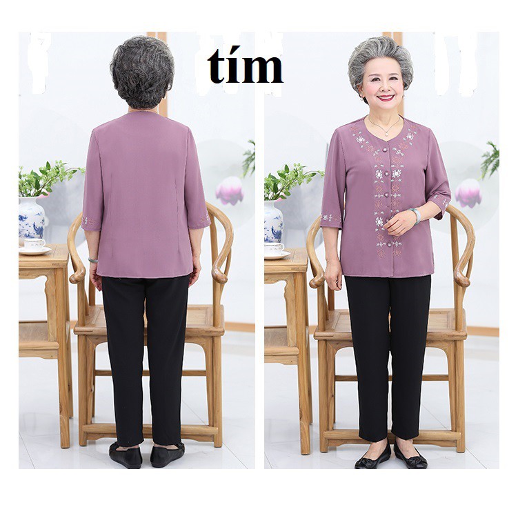 Bộ quần áo người già (theunguc)_hàng sẵn  hàng loại 1