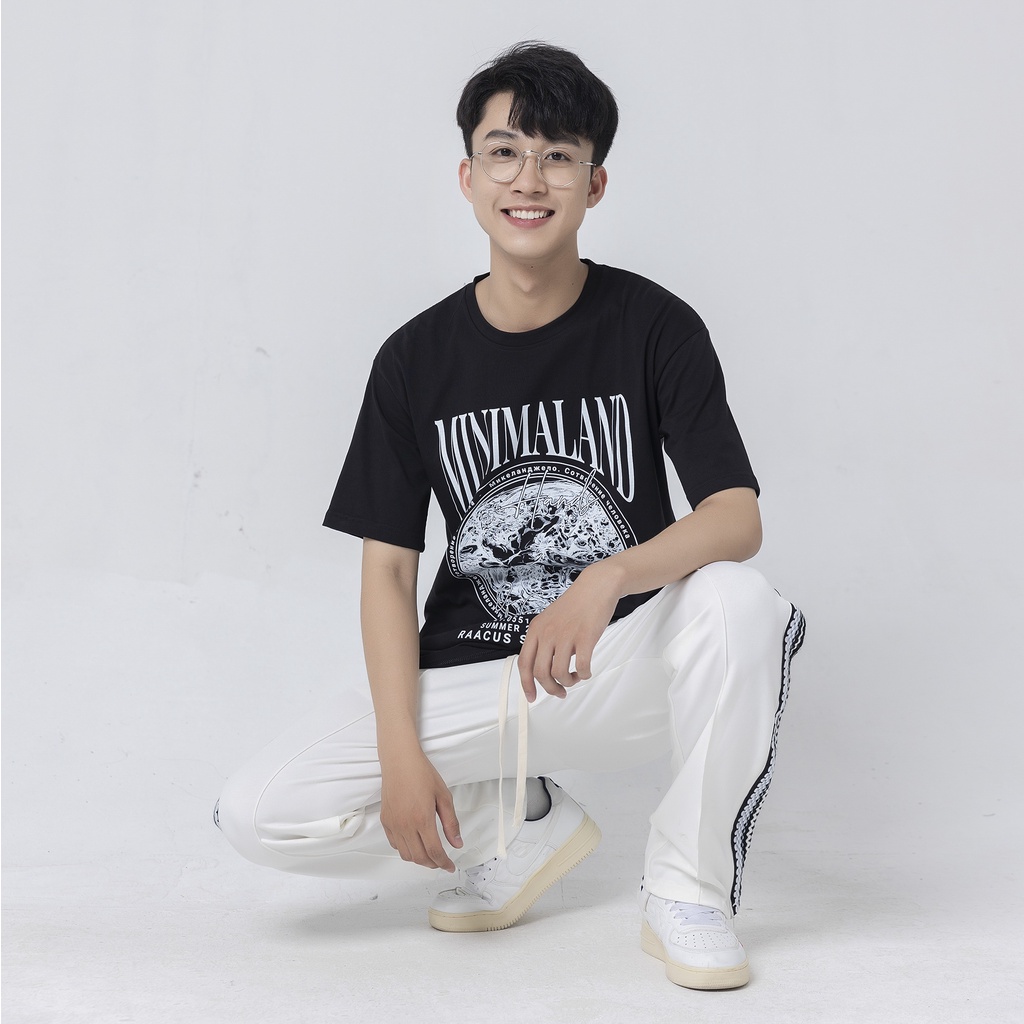 Áo thun Minimaland  PATOMI.STUDIO , Áo thun unisex nam nữ form rộng oversize chất liệu 100% Cotton