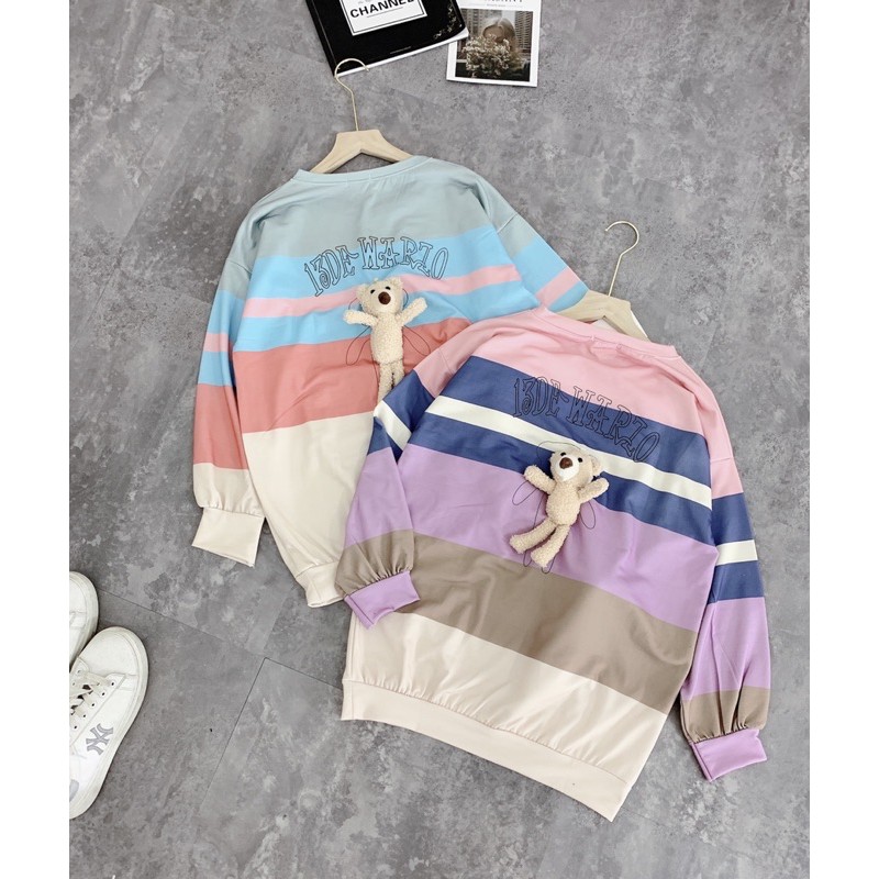 Áo nỉ Gấu Phối màu