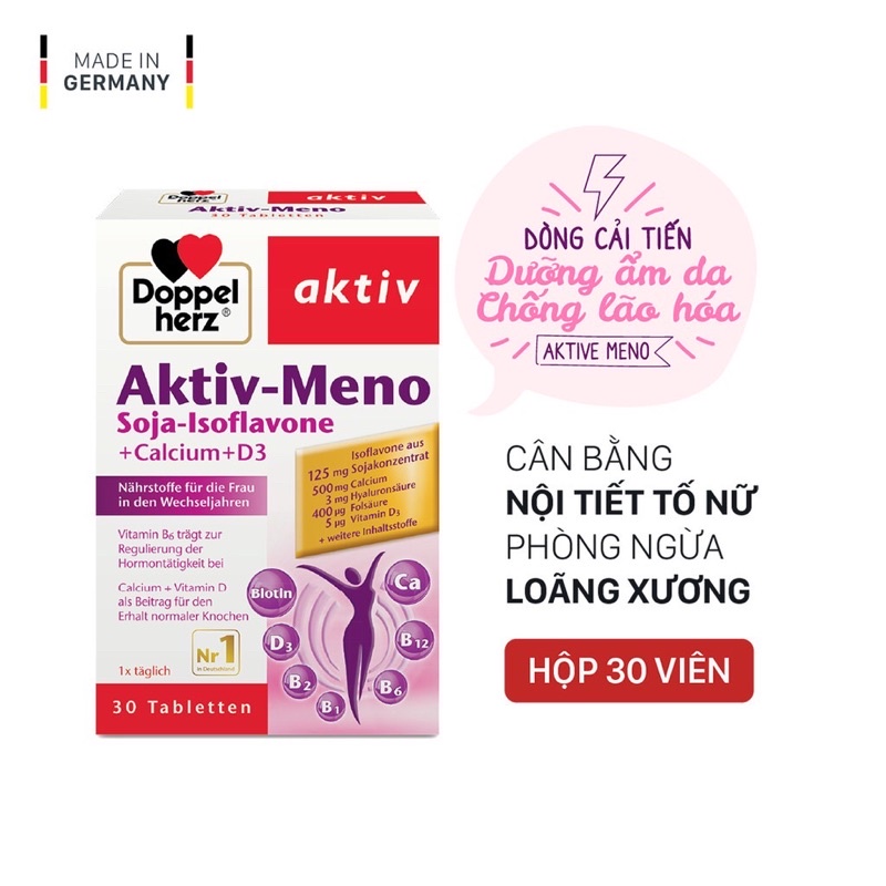 Viên uống cân bằng nội tiết tố nữ Doppelherz Aktiv-Meno - Nội địa Đức [ sản phẩm chính hãng]