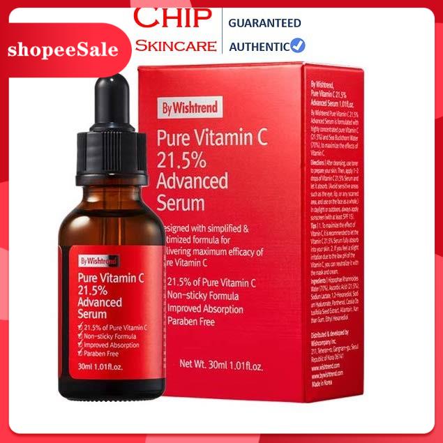 [Hàng mới về] Tinh Chất Làm Mờ Mụn Thâm - Dưỡng Trắng Da By Wishtrend Pure Vitamin C 21.5 Advanced Serum