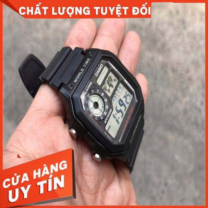 ĐỒNG HỒ Nam CASIO STANDARD AE-1200WH-1AV🔥 𝓢𝓲ê𝓾 𝓗𝓸𝓽 🔥 Cam Kết Hàng Chính Hãng⚡ Pin 10 năm⚡ Dành Cho Cả Nam