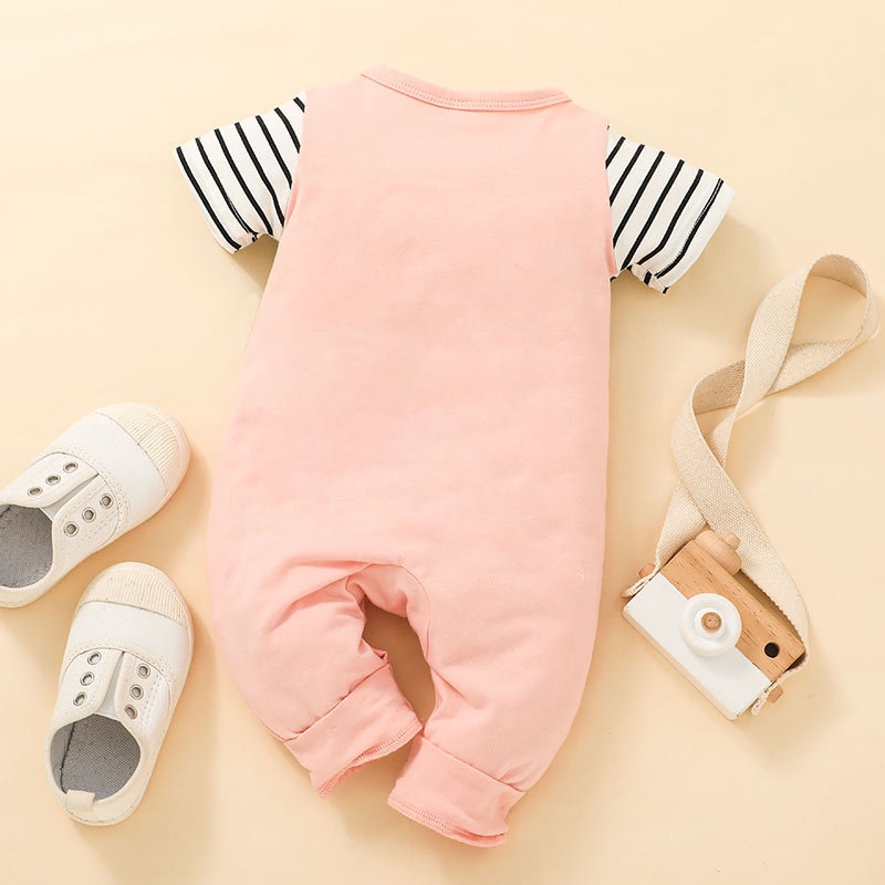 Body bé gái đồ sơ sinh từ 0 đến 9 tháng bodysuit liền thân mùa hè tay ngắn quần áo cho bé trẻ em