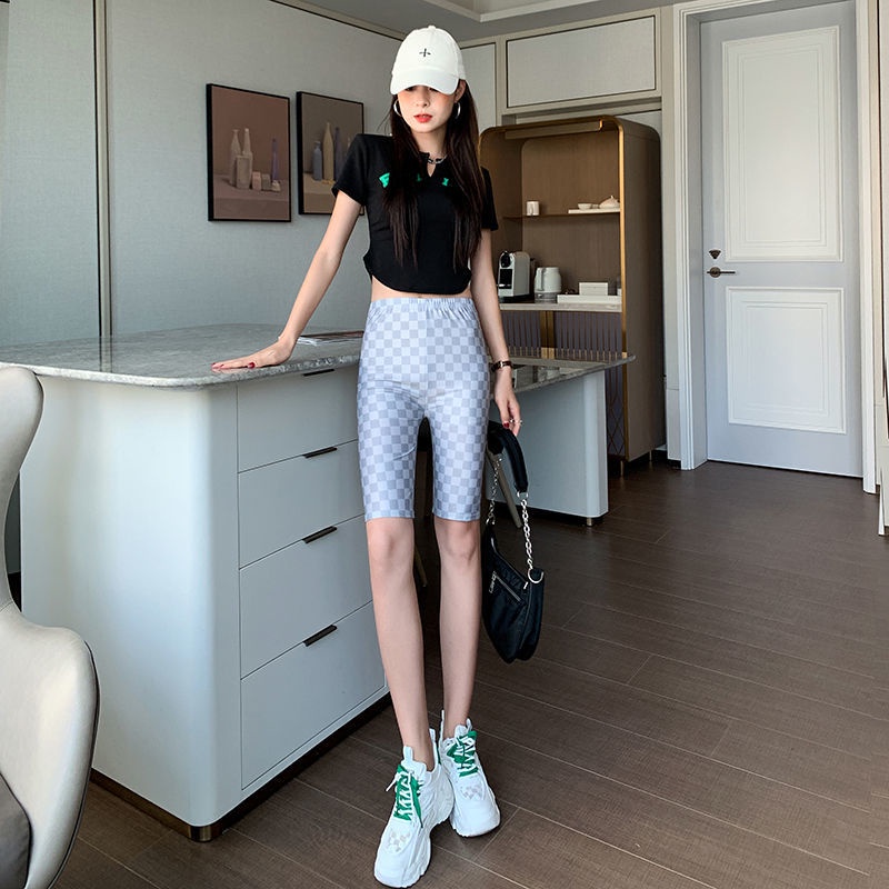 Quần Legging Bằng Lụa Mát Lưng Cao Bảo Vệ An Toàn Khi Tập yoga/Thể Hình Cho Nữ