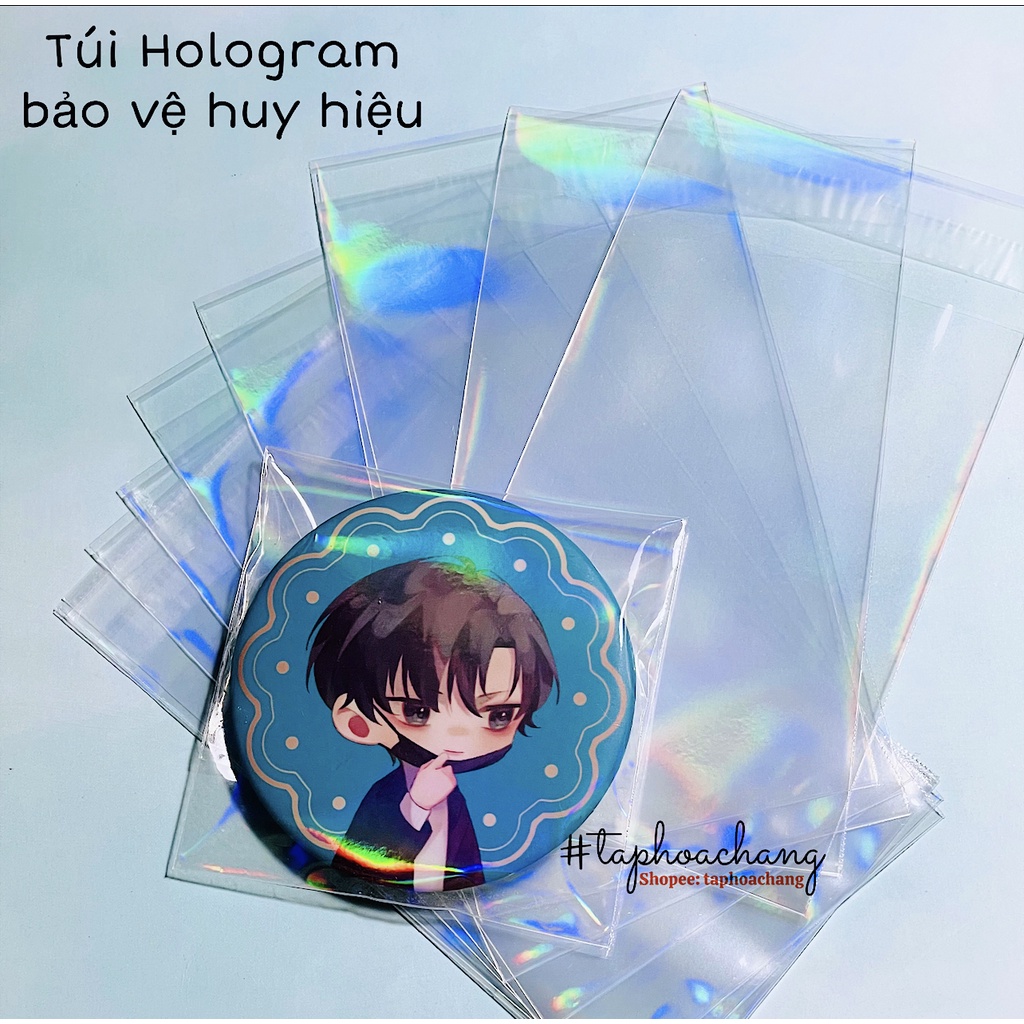 10 Túi bọc huy hiệu Hologram - Túi đựng bảo vệ huy hiệu Hologram - Sleeve huy hiệu Hologram