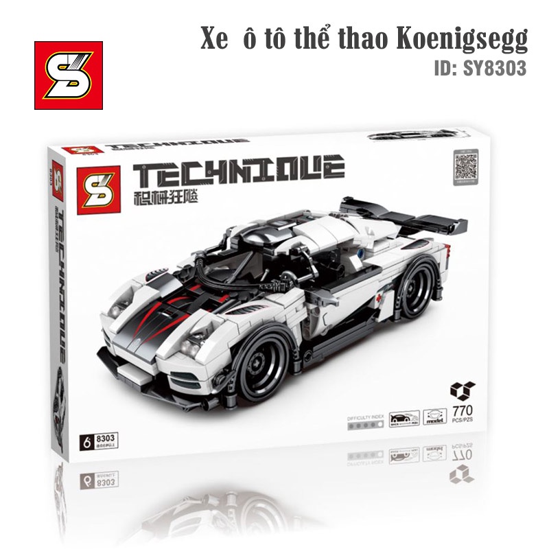 Đồ chơi lắp ráp xe Technic mô hình Xe thể thao Koenigsegg – SY BLOCK 8303