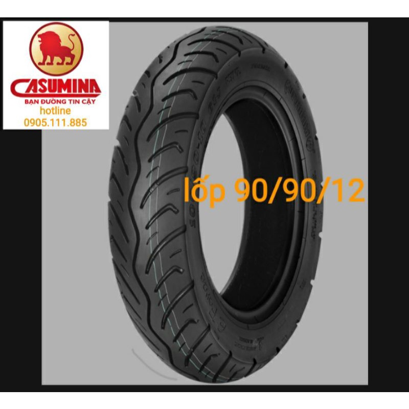 Lốp/vỏ 90/90-12 trước xe Honda lead, latte ko sử dụng săm.
