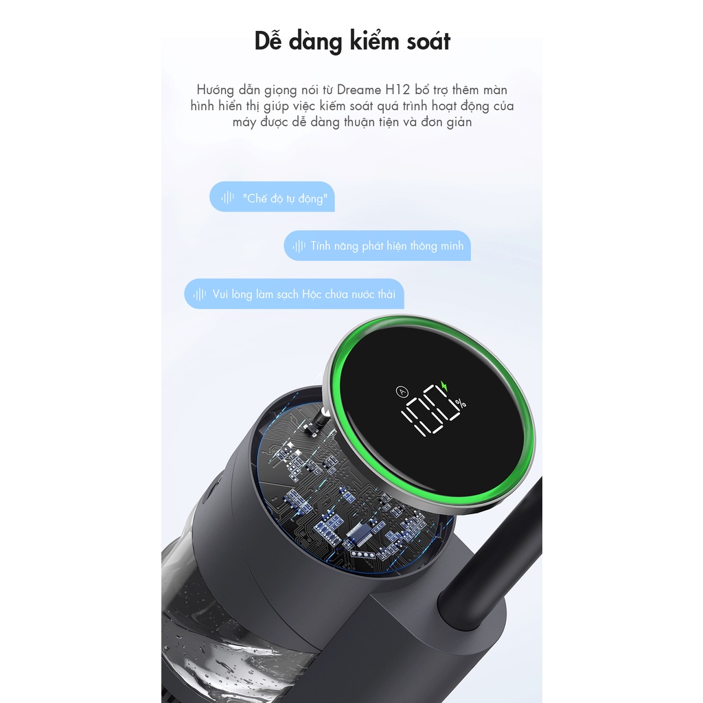 Máy Lau Sàn Hút Bụi Thông Minh Dreame H12