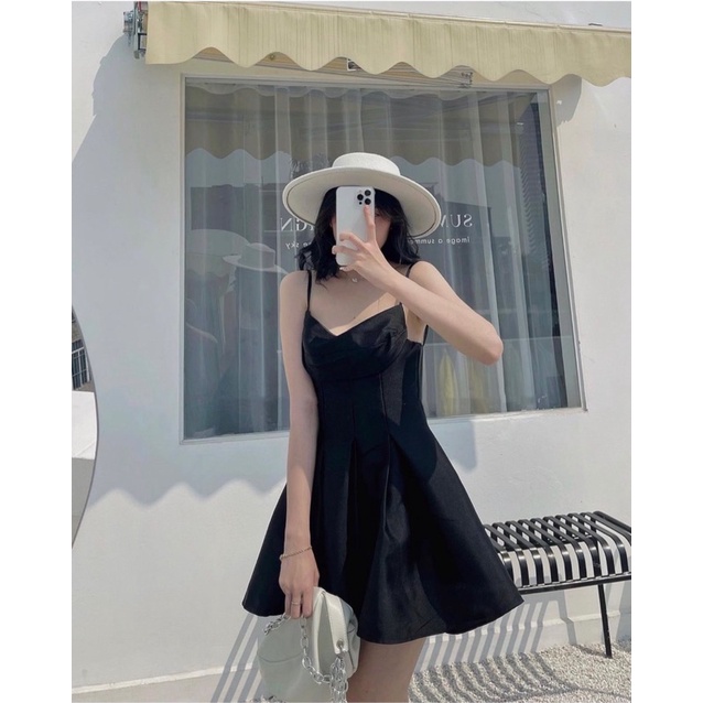 ĐẦM 2 DÂY CỔ ĐỖ FORM XOÈ KÈM LÓT - KÈM HÌNH THẬT