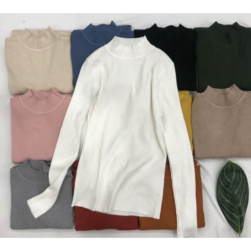 Áo len tăm nữ cổ 3 phân, Áo len nữ chất mịn cực xinh | BigBuy360 - bigbuy360.vn