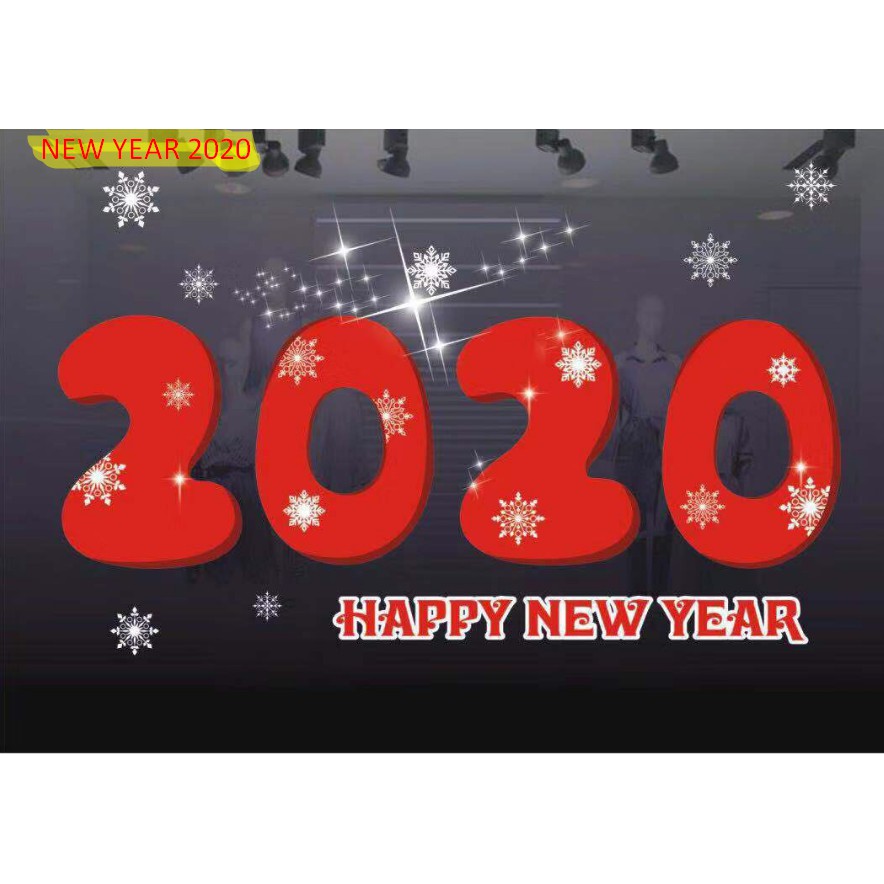 (10 MẪU) Decal trang trí Noel Giáng Sinh Merry Christmas Năm mới 2020