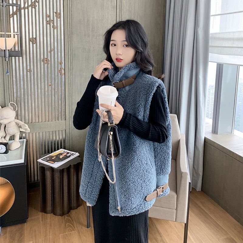 Áo Khoác Ghi Lê Vải Len Lông Cừu Dáng Rộng Thời Trang Thu Đông Hàn Quốc Cho Nữ 6 | BigBuy360 - bigbuy360.vn