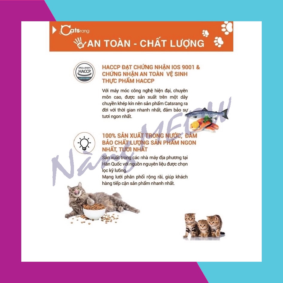Thức Ăn Hạt Khô CAT'SRANG Cho Mèo Túi 5Kg - Nàng Meow