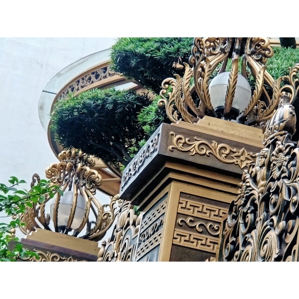 [MUA NGAY] Đèn trụ cổng, tường rào hình cầu Phi 160 - 200 - 250-300MM đèn trang trí trụ cổng trang trí tường (Chưa Bóng)