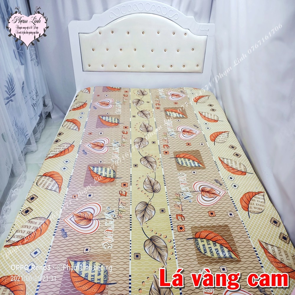 [1m4*2m*5-15cm] Drap-Ga trải giường bo chun vải thun 3D Hàn Quốc sợi polyester size 1m4 2 tấc Chỉ 1 drap