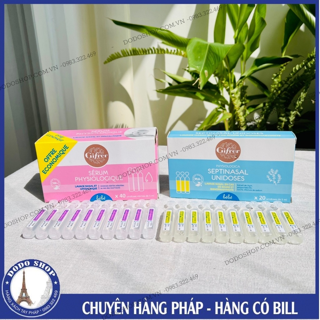 Nước muối sinh lý pháp dùng hàng ngày- Hàng có bill