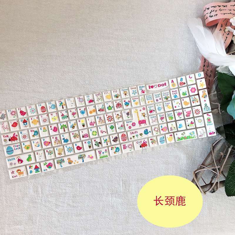 Miếng Dán Nút Bàn Phím Laptop Máy Tính Bảng Màu Sắc Macaron In Chữ Tiếng Anh Độc Đáo