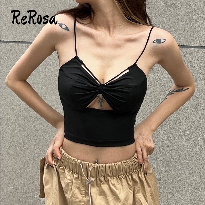 Áo Tank Top Hai Dây Màu Trơn Dáng Ôm Thời Trang Quyến Rũ Cho Nữ