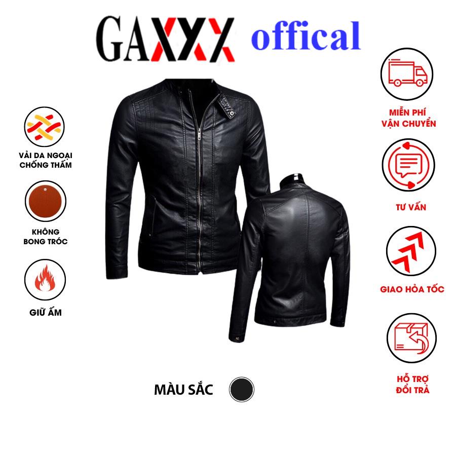 Áo Khoác Da Nam Áo Da Đen Trơn Xịn Xò Thời Trang-Da01(bảo hành 2 năm) Gaxxx