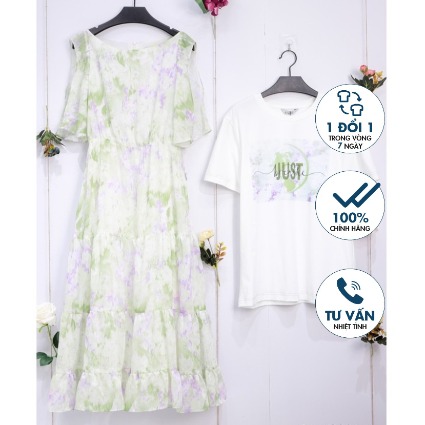 Đầm xòe, bèo tầng, tay sẻ Emspo DM4089