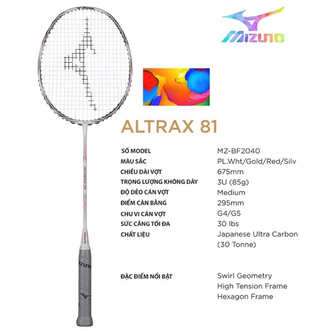Vợt Cầu Lông Mizuno Altrax 81 chính hãng ( Khung chưa cước )