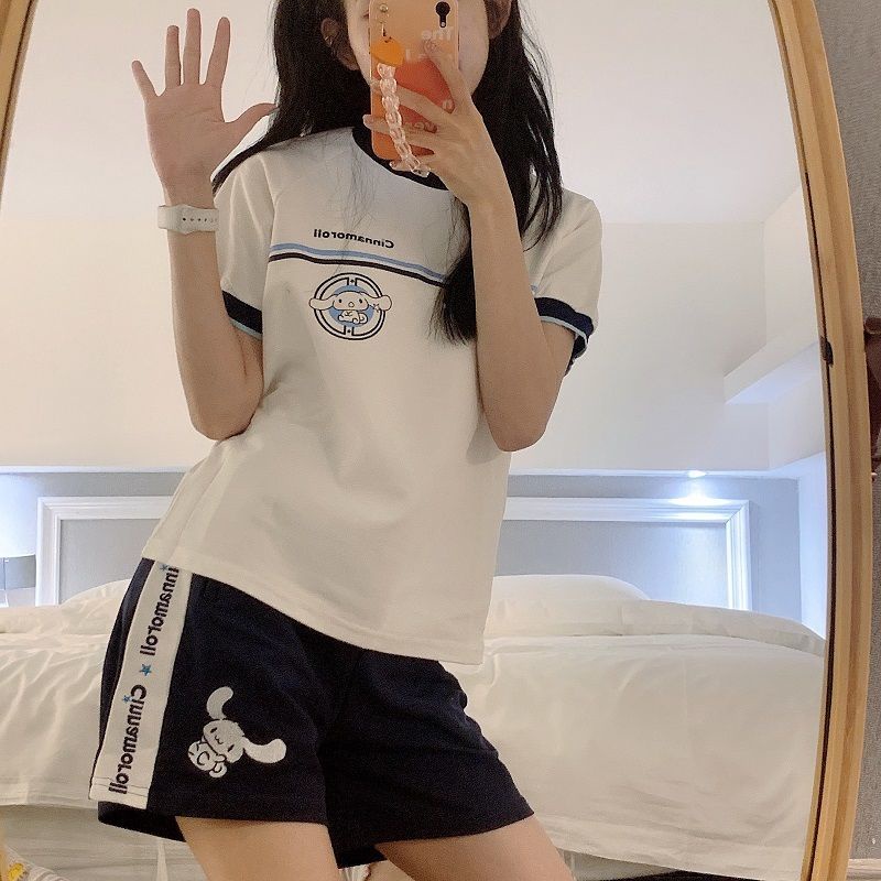 Cinnamoroll sanrio summer sports exercise suit Yugui dog JK uniform student soft sister short-sleeved shorts class uniform school uniform cute girl
