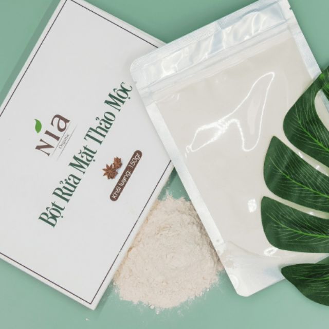 Bột rửa mặt thảo mộc Nia Organic Mini Size