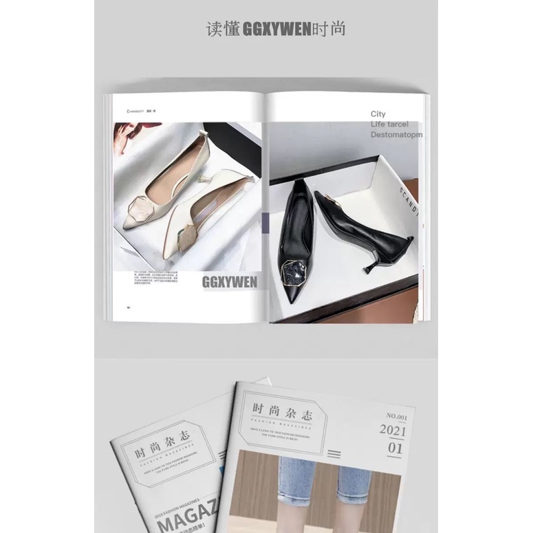 Giày Cao Gót Mũi Nhọn Màu Trắng Phong Cách Hàn Quốc Thời Trang Mùa Hè Mới 2021