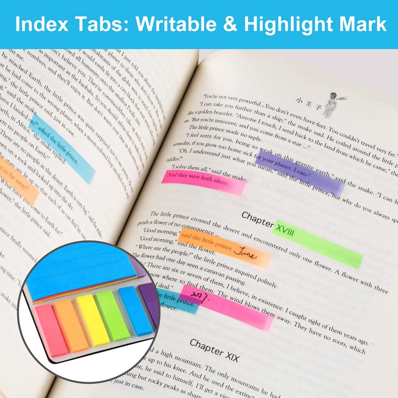 Bộ Sổ Ghi Chú 6 Tờ 432 Cỡ Nhỏ Nhiều Kích Cỡ Có Keo Dính Nhiều Kích Thước