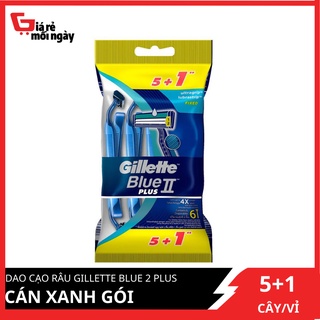 Dao cạo râu Gillette Blue 2 Plus Cán xanh Gói 5+1