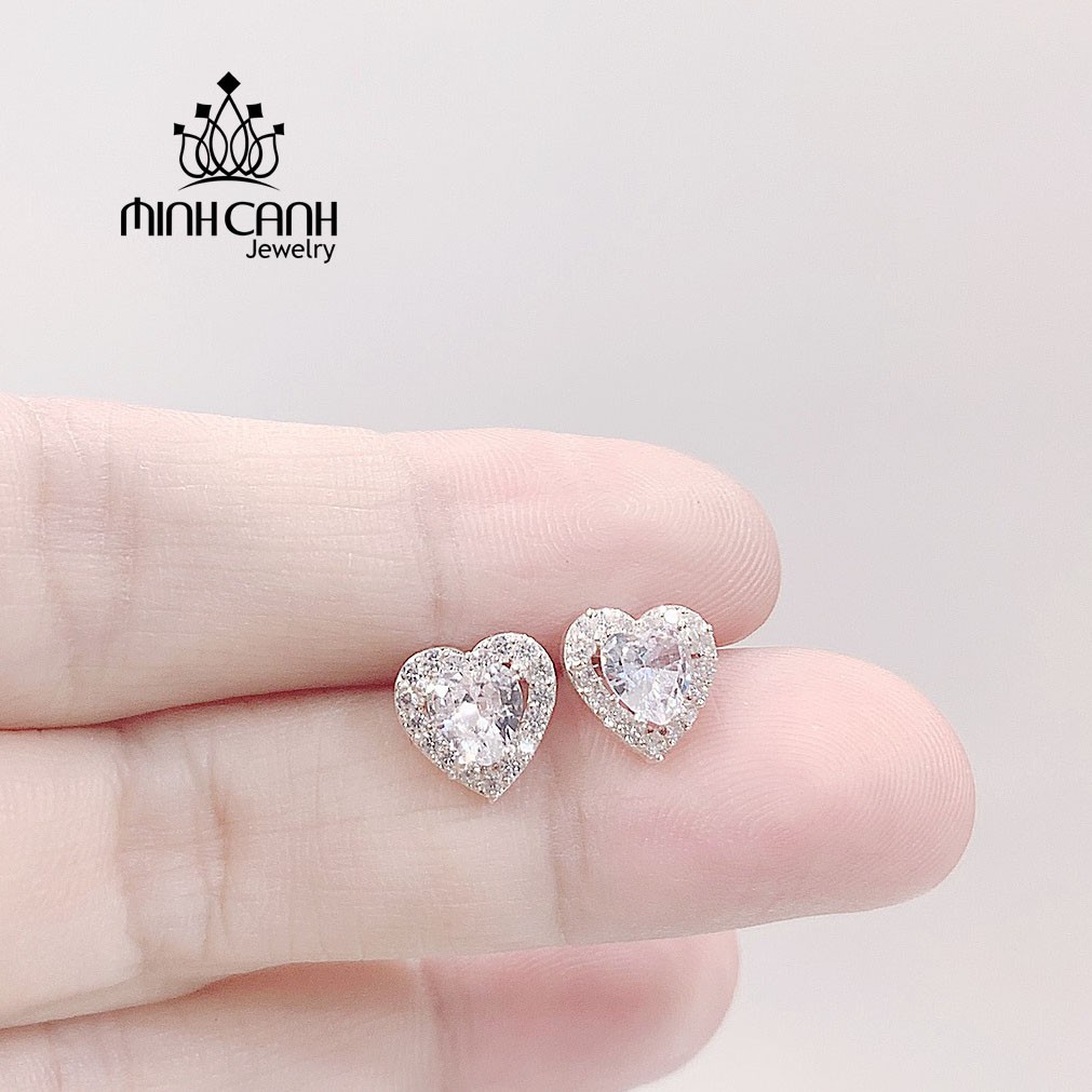 Bộ Trang Sức Bạc Nữ Hình Trái Tim Đính Đá - Minh Canh Jewelry