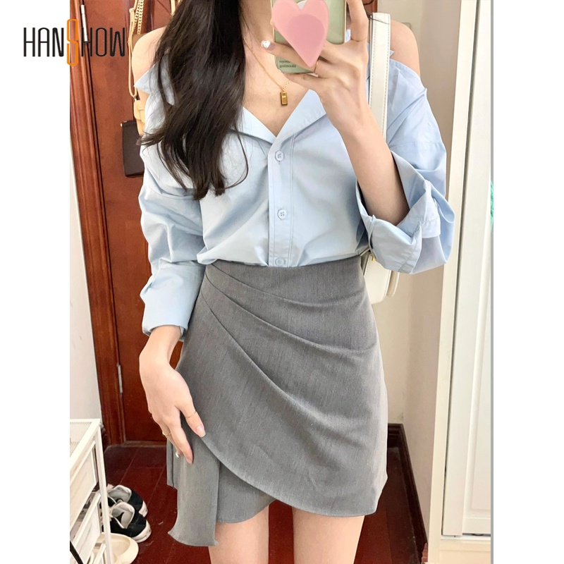 Set Chân Váy Và Áo Tay Dài Thời Trang Quyến Rũ Cho Nữ