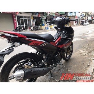 Tem Trùm Exciter 150 Đen Nhám Chỉ ĐỎ Semakin