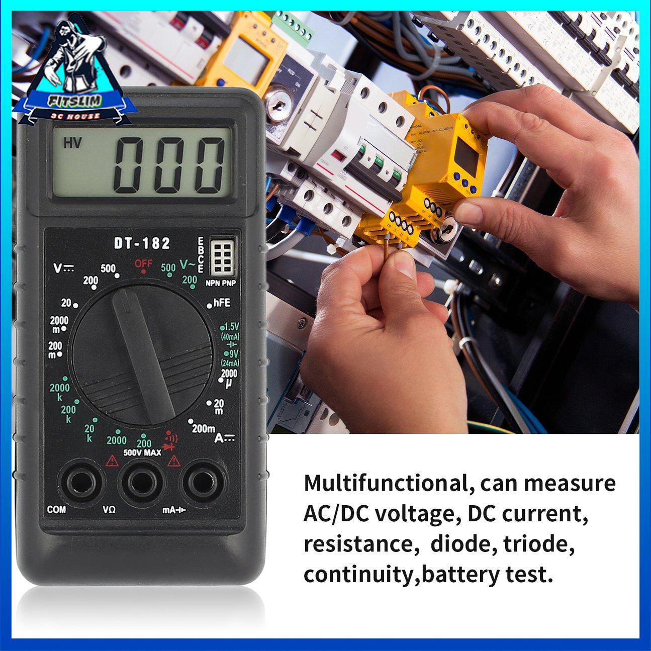 DT-182 Digital Mini Multimeter Đồng hồ đo dòng điện DC / AC