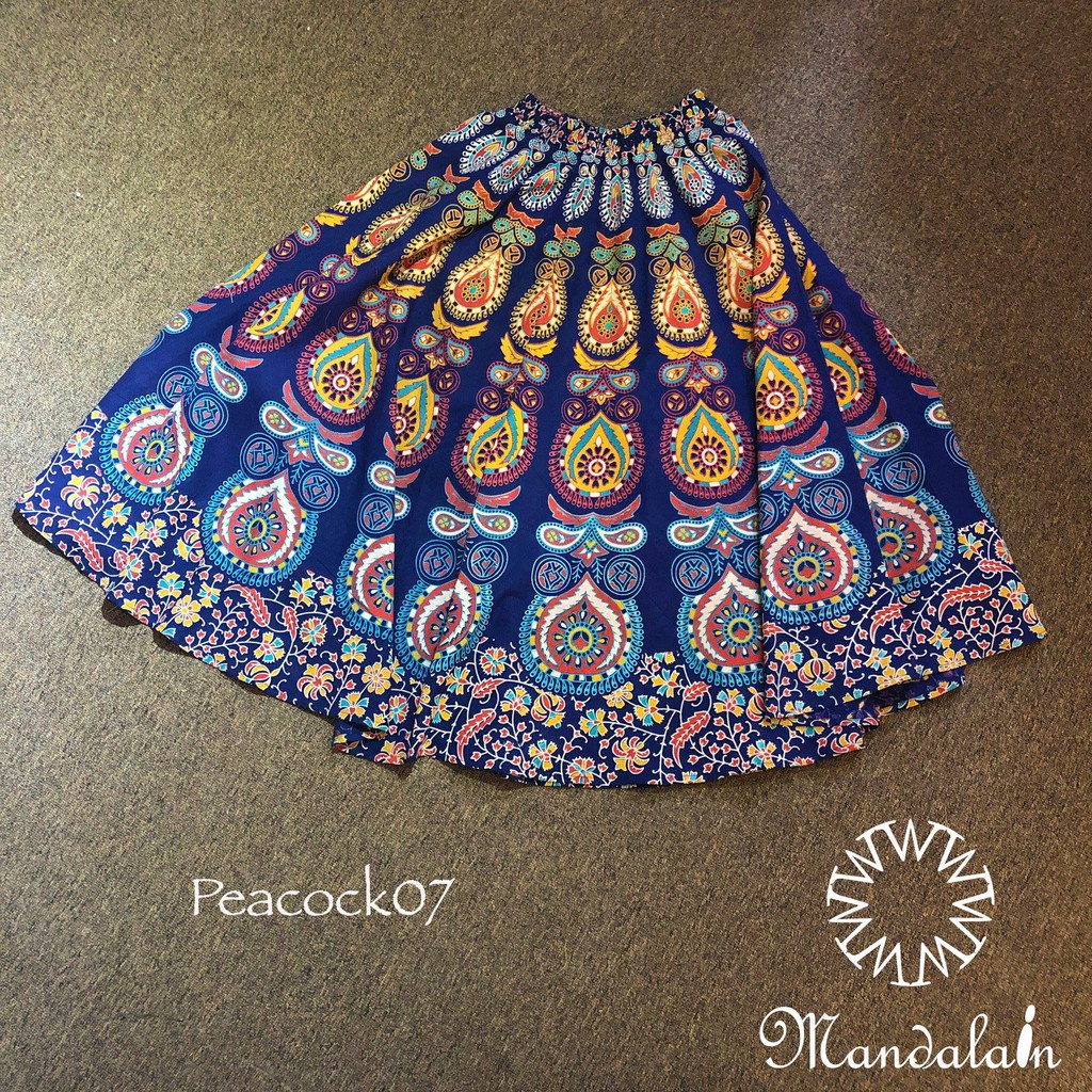 Chân váy xoè 360 độ nhập khẩu Ấn Độ 100% vải cotton thô hoạ tiết độc đáo | BigBuy360 - bigbuy360.vn