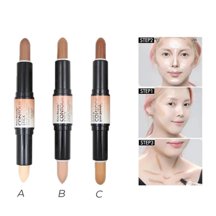 (Hàng Mới Về) Thỏi Kem Bắt Sáng Và Đếm Số 2 Trong 1 Kissbeauty | BigBuy360 - bigbuy360.vn