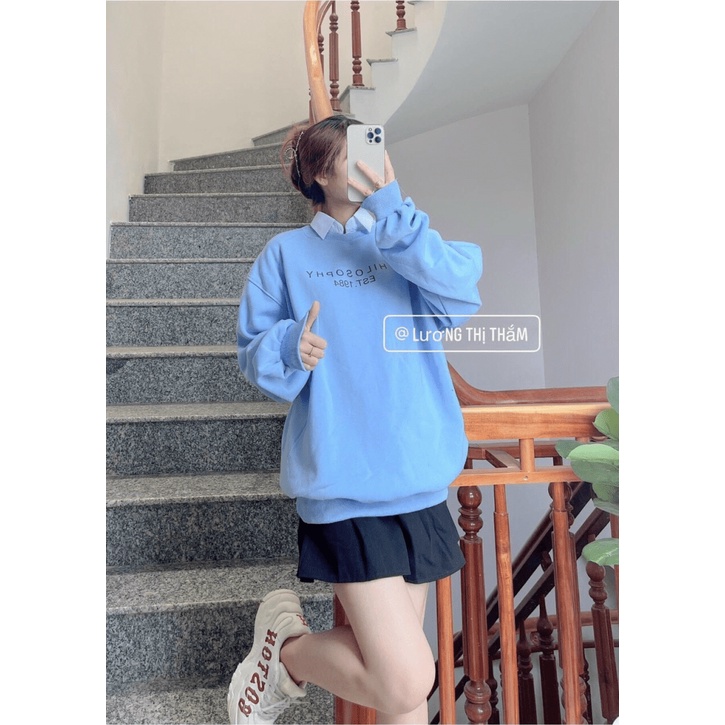 (HCM) Áo ni cổ chui fom cánh dơi tay phồng thời trang hàn quốc siêu xinh xắn , dành cho các bạn trẻ KME STORE