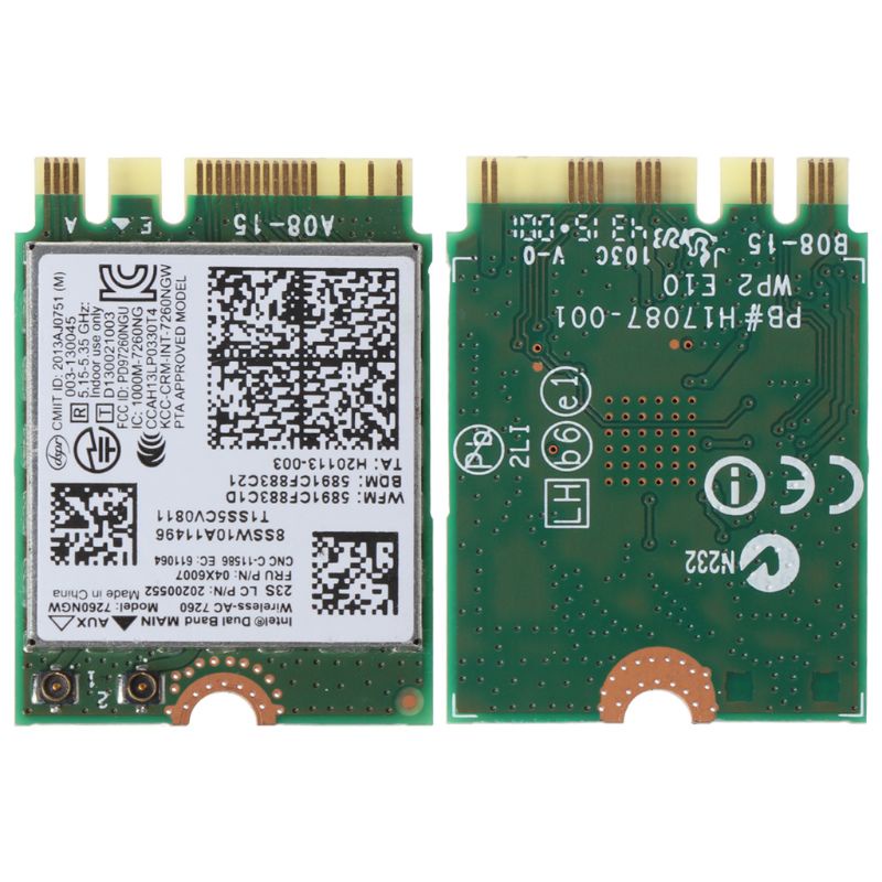 Mô Đun Thẻ Wifi Băng Tần Kép Không Dây 7260 7260ngw NGFF Pcie Wlan ThinkPad X240 T440 T540P L440 5G AC FRU