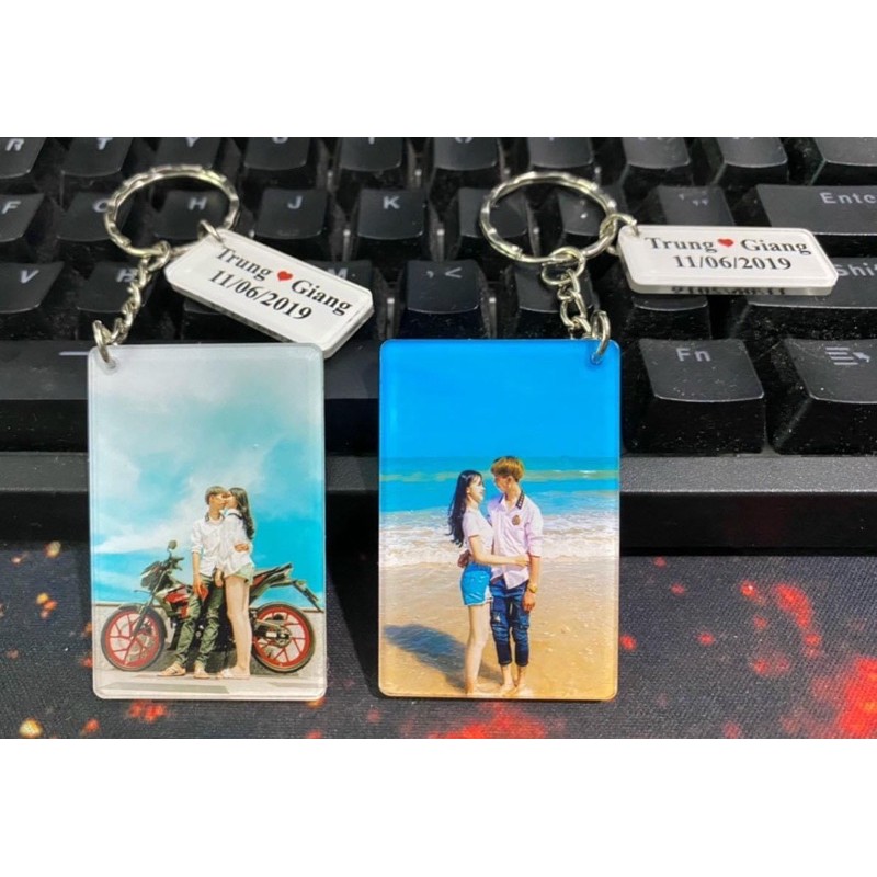 Móc khoá đôi kèm bảng tên💗💗