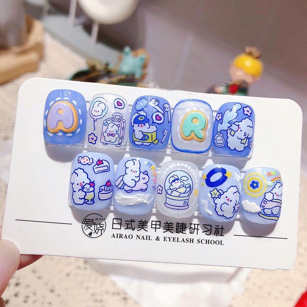 Miếng Dán Móng Tay Tự Dính Họa Tiết 5D Dễ Thương Sáng Tạo