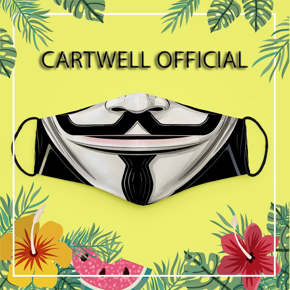 Khẩu trang vui nhộn đáng yêu cho bé thú cưng dễ thương trẻ em Hình Vẽ DRAWN CARTWELL phòng ô nhiễm dành cho nam nữ kháng