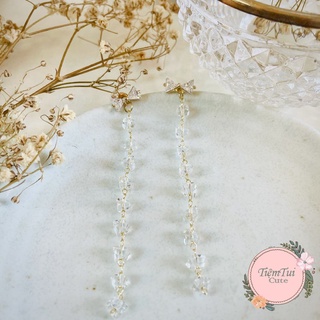 Bông tai nơ dài cao cấp - Tiệm Tui Cute