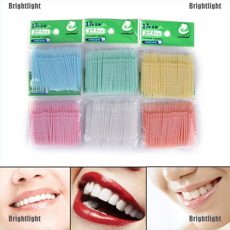 Bộ 100 Tăm Xỉa Răng 2 Đầu Chuyên Dụng Cho Răng Miệng