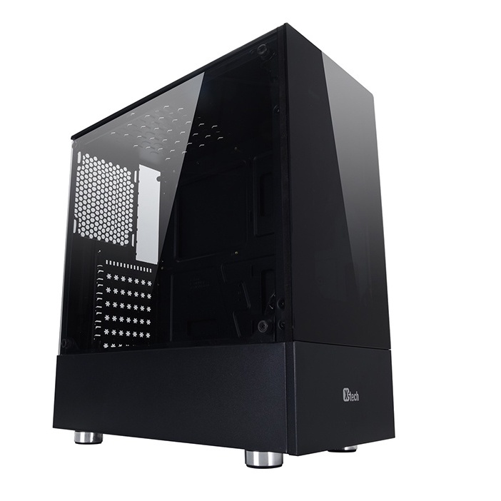 Vỏ Case Gaming Xtech F1 mặt kính cường lực phía trước và bên trái