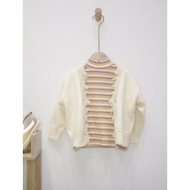 AT01-áo thun cam kẻ