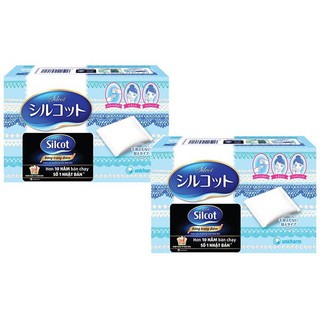 Bông tẩy trang Silcot 82 miếng màu xanh dương