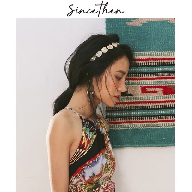 Bờm tóc bohemian - Vòng đội đầu boho - head chain boho style