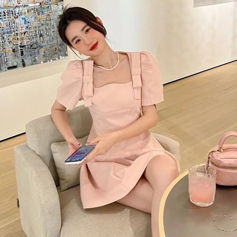 Đầm Ôm Eo Đính Nơ Ngọt Ngào Thời Trang Mùa Hè Cá Tính