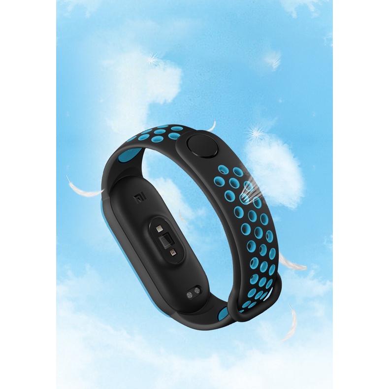 Dây đeo cổ tay thay thế thời trang cho Xiaomi Mi Band 6 5 4 3 Vòng đeo tay dây đeo bằng silicon thông minh