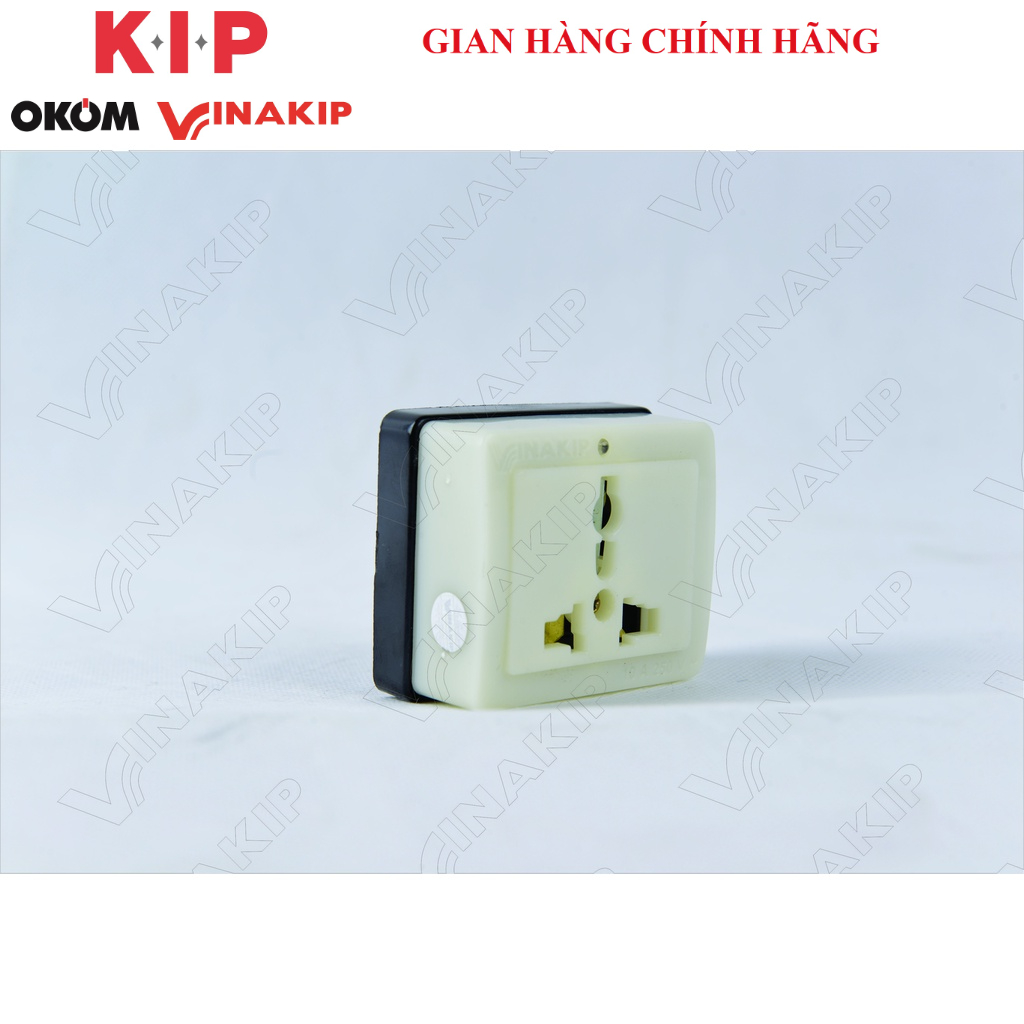 Ổ cắm VINAKIP đơn 3 cực đa năng 10A 250V